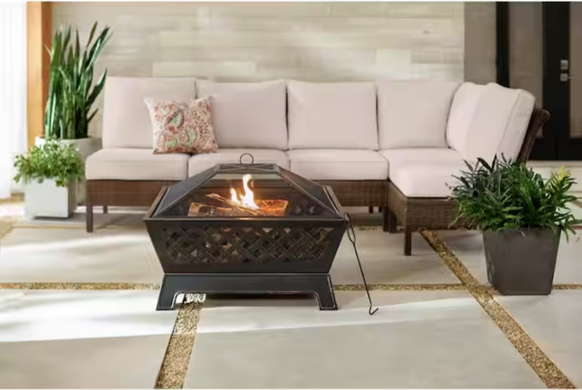 Tipton 34 in. Steel Deep Bowl Fire Pit in Oil Rubbed Bronze