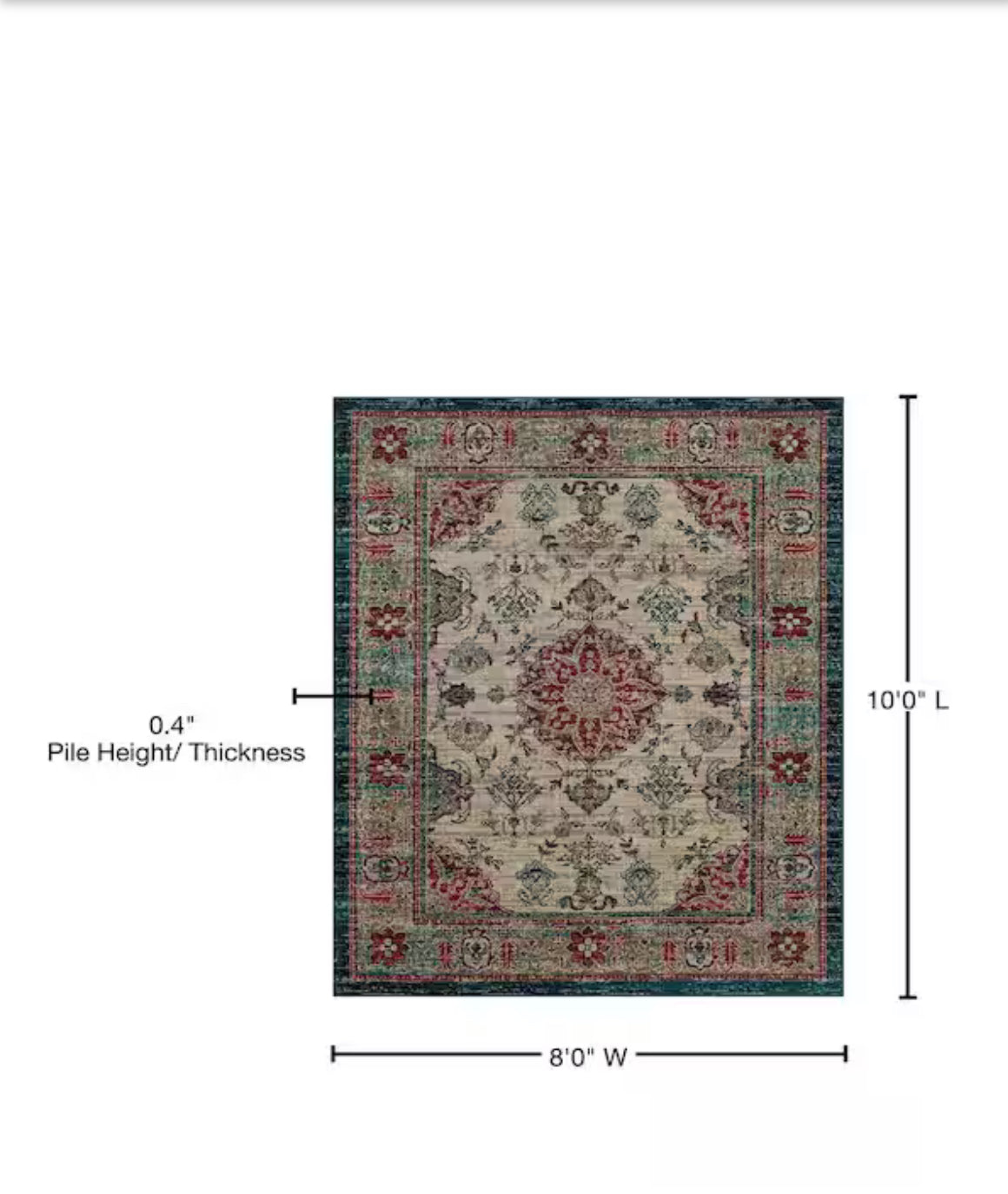 8 ft. x 10 ft. Fitzgerald Oyster Abstract Area Rug