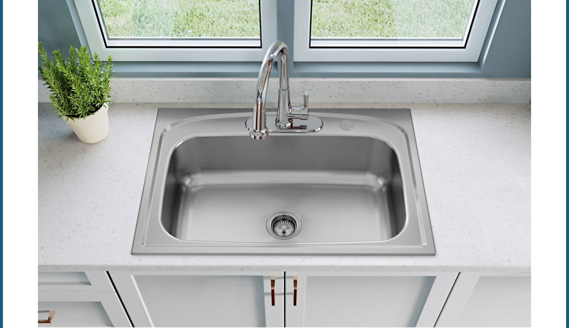 Elkay Everyday Single Hole Deck Mount Kitchen Faucet with Pull-down Spray Forward Only Lever Handle Chrome