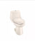 McClure 1-piece 1.1 GPF/1.6 GPF High Efficiency Dual Flush Elongated Toilet in Bone, Seat Included -Glacier Bay