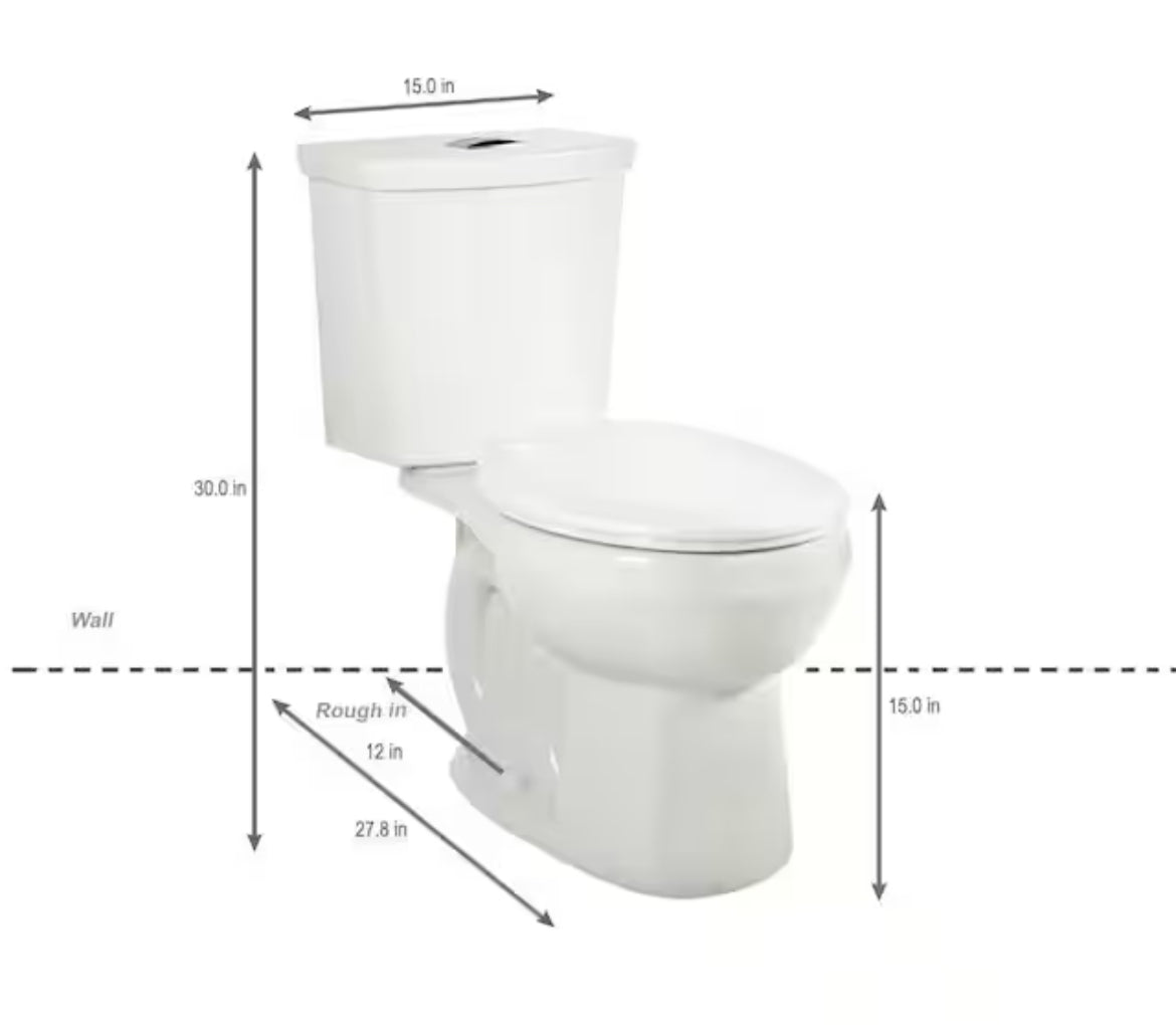 H2Option 2-piece 0.92/1.28 GPF Dual Flush Round Front Toilet with Liner in White, Seat Not Included
