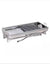 Portable Folding Charcoal BBQ Grill in Silver Stainless Steel Camp Picnic Cooker with a Large Non-Stick Cooking Space