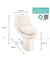 McClure 1-piece 1.1 GPF/1.6 GPF High Efficiency Dual Flush Elongated Toilet in Bone, Seat Included -Glacier Bay