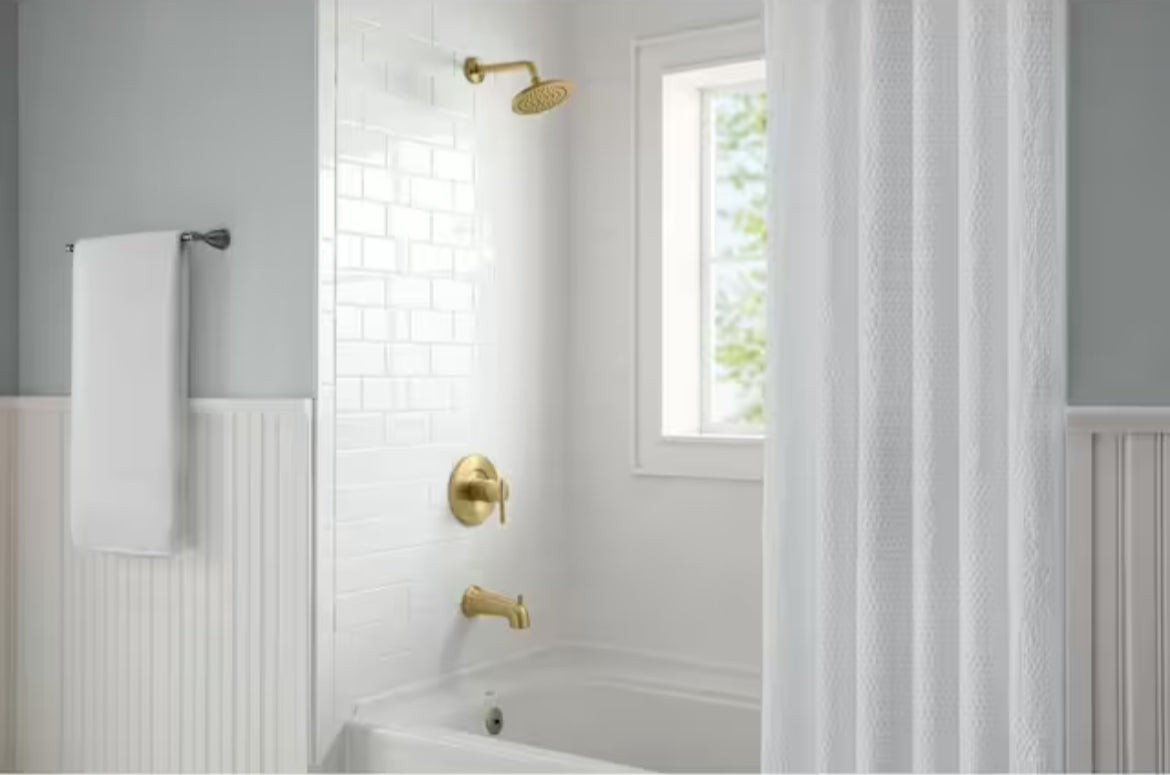 Dorind Single-Handle 1-Spray Tub and Shower Faucet 1.8 GPM in Matte Gold (Valve Included), Glacier Bay