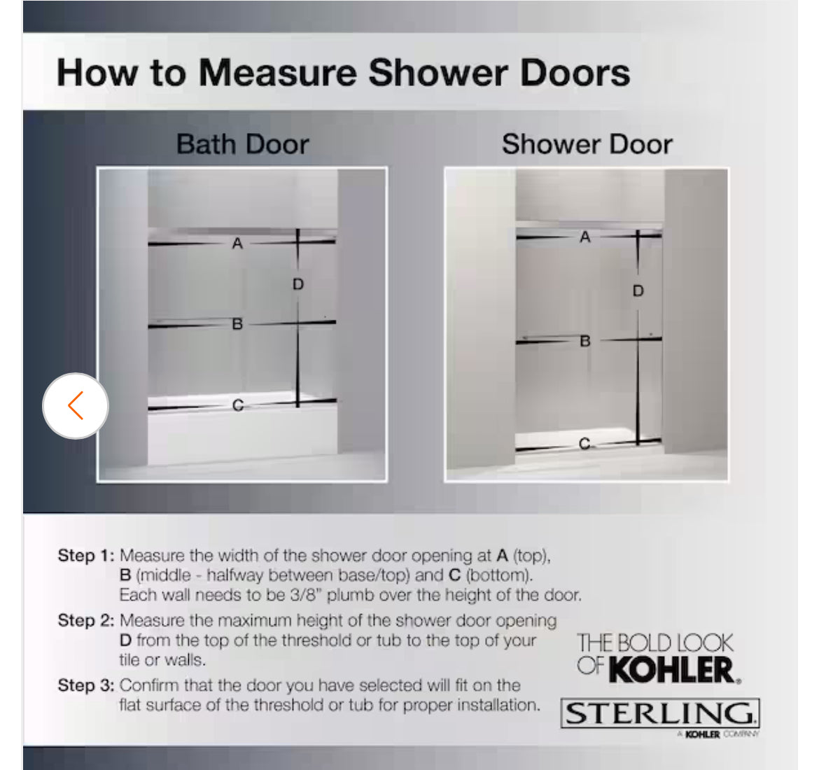 KOHLER
Levity 59.625 in. W x 82 in. H Frameless Sliding Shower Door in Brushed Nickel