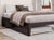 Twin XL - Espresso Dark Brown Size (38 3/4 In. Wide, 79 1/4 in. Depth, 10 1/4 in. Height) Roll Out Under Trundle Bed