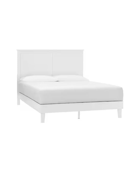 StyleWell
Granbury White Wood King Platform Bed (77.17 in. W x 48 in. H)