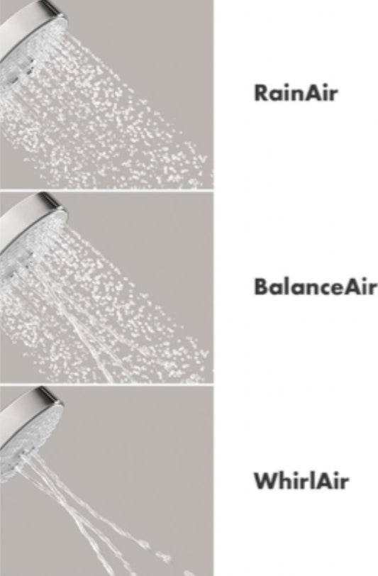 Raindance Air 3-Jet Showerhead, Chrome, Hansgrohe
