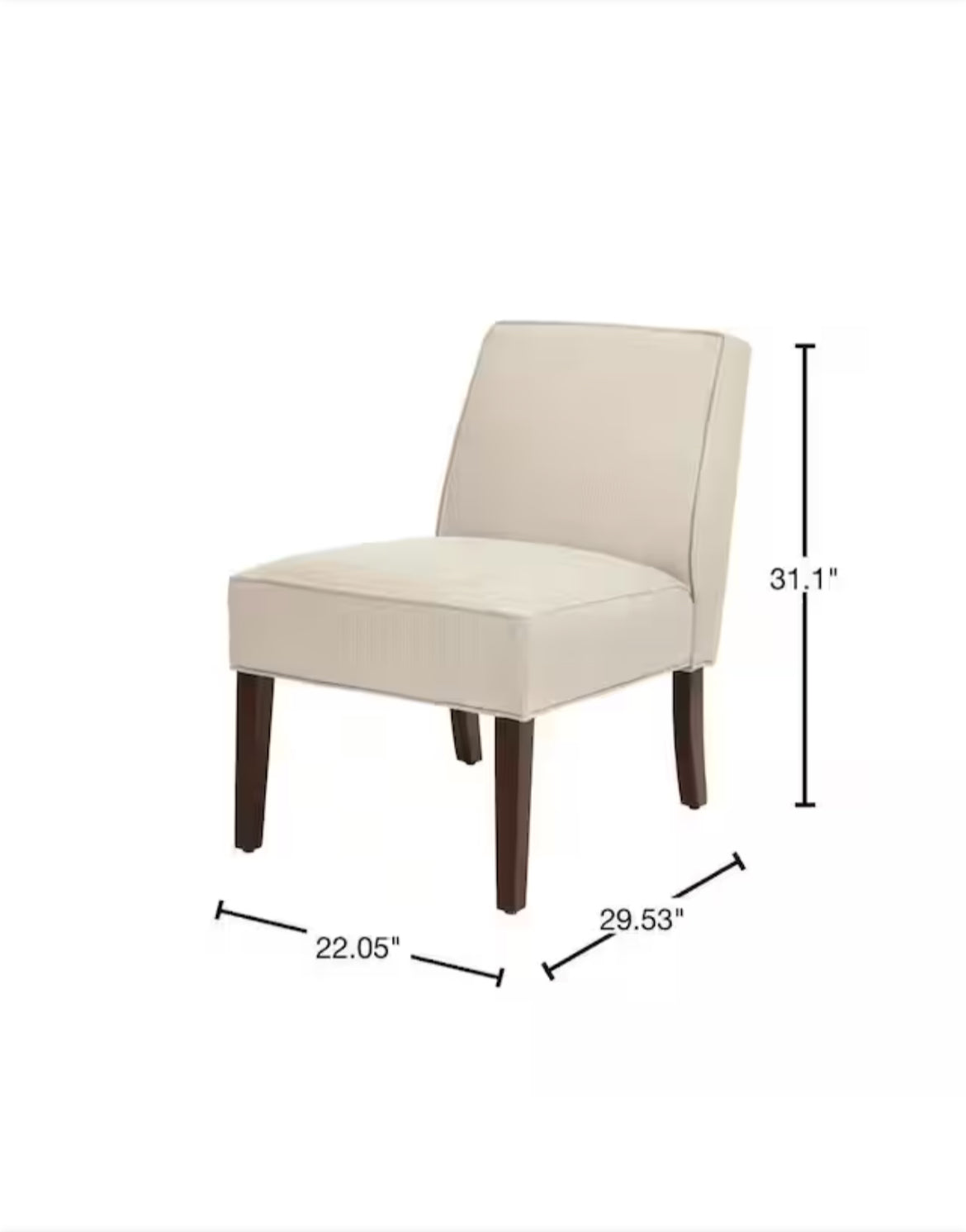 Teagan Beige Upholstered Accent Chair