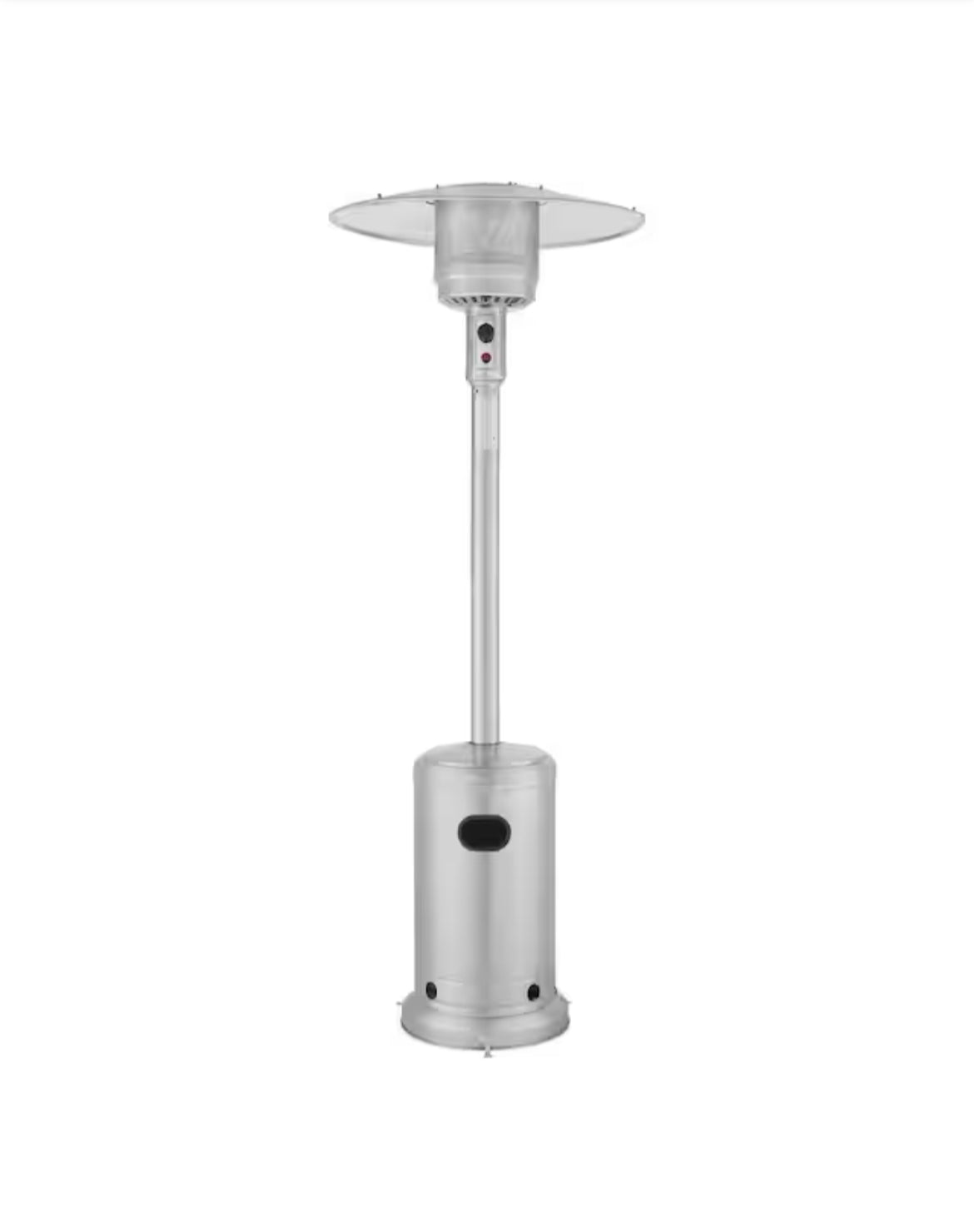 48000 BTU Stainless Steel Propane Standing Patio Heater Hampton Bay