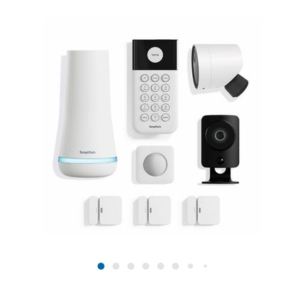 SimpliSafe Home Security System with Indoor and Outdoor Cameras - 8 piece kit ~