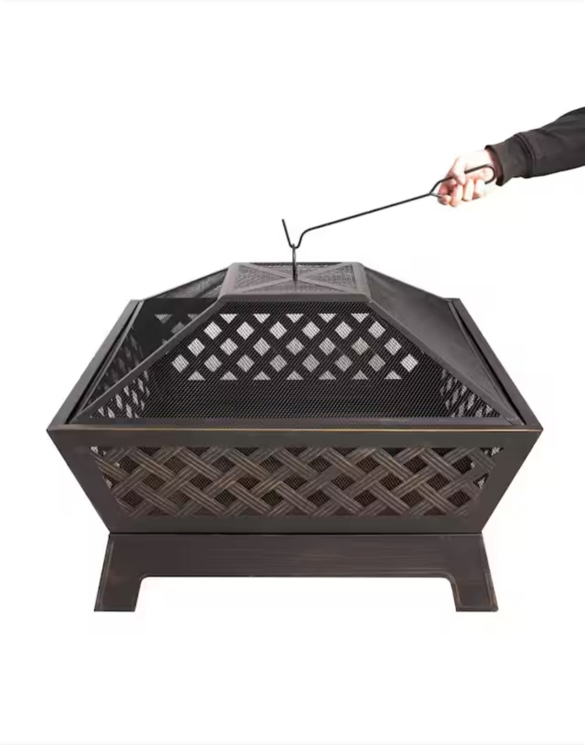 Tipton 34 in. Steel Deep Bowl Fire Pit in Oil Rubbed Bronze