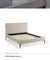Dillon Light Gray Polyester Frame King Upholstered Platform Bed with Metal Legs