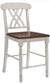Counter Height Chair (Set-4) - Buttermilk & Oak Finish