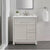 Clady 31 in. W x 19 in. D x 35 in. H Single Sink Freestanding Bath Vanity in Gray with White Top