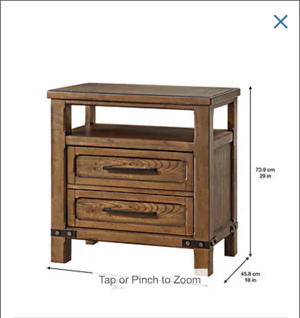 urban park nightstand, set of 2