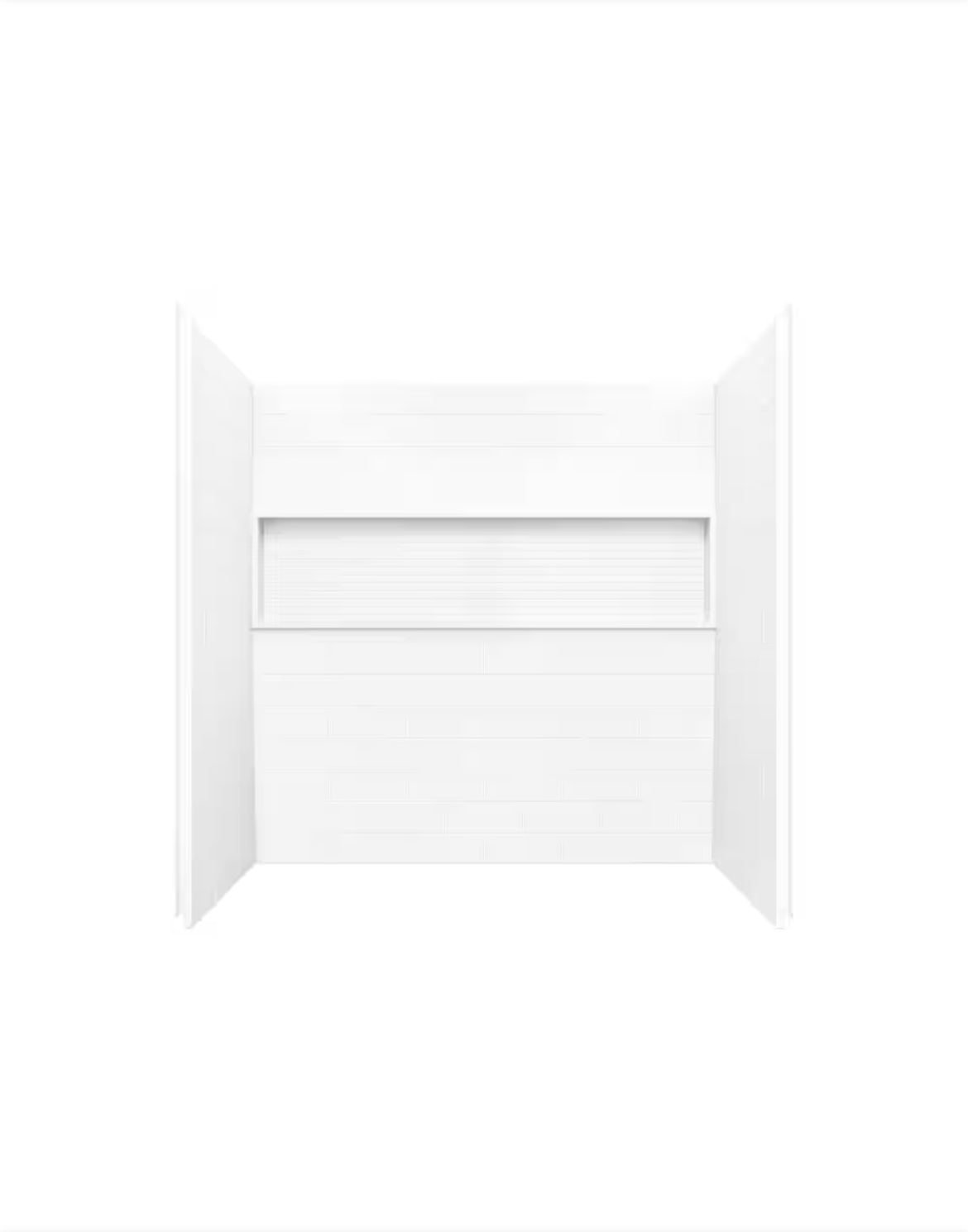 Bootz Industries
Nextile 30 in. x 60 in. x 60 in. 4-Piece Direct-to-Stud Alcove Tub Surround in White