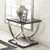Ramsey Ebony Mirror and Wood End Table