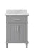 Sonoma 24 in. W x 20 in. D x 34 in. H Single Sink Bath Vanity in Pebble Gray with Carrara Marble Top