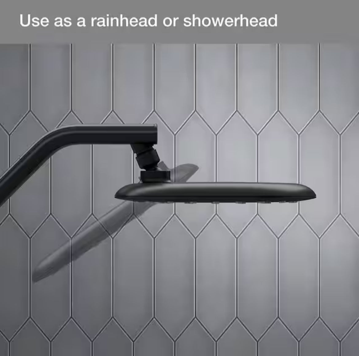 Windet Showering Rail Combo in Matte Black, Kohler