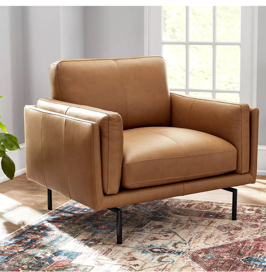 Member's Mark Asher Modern Leather Chair, Camel