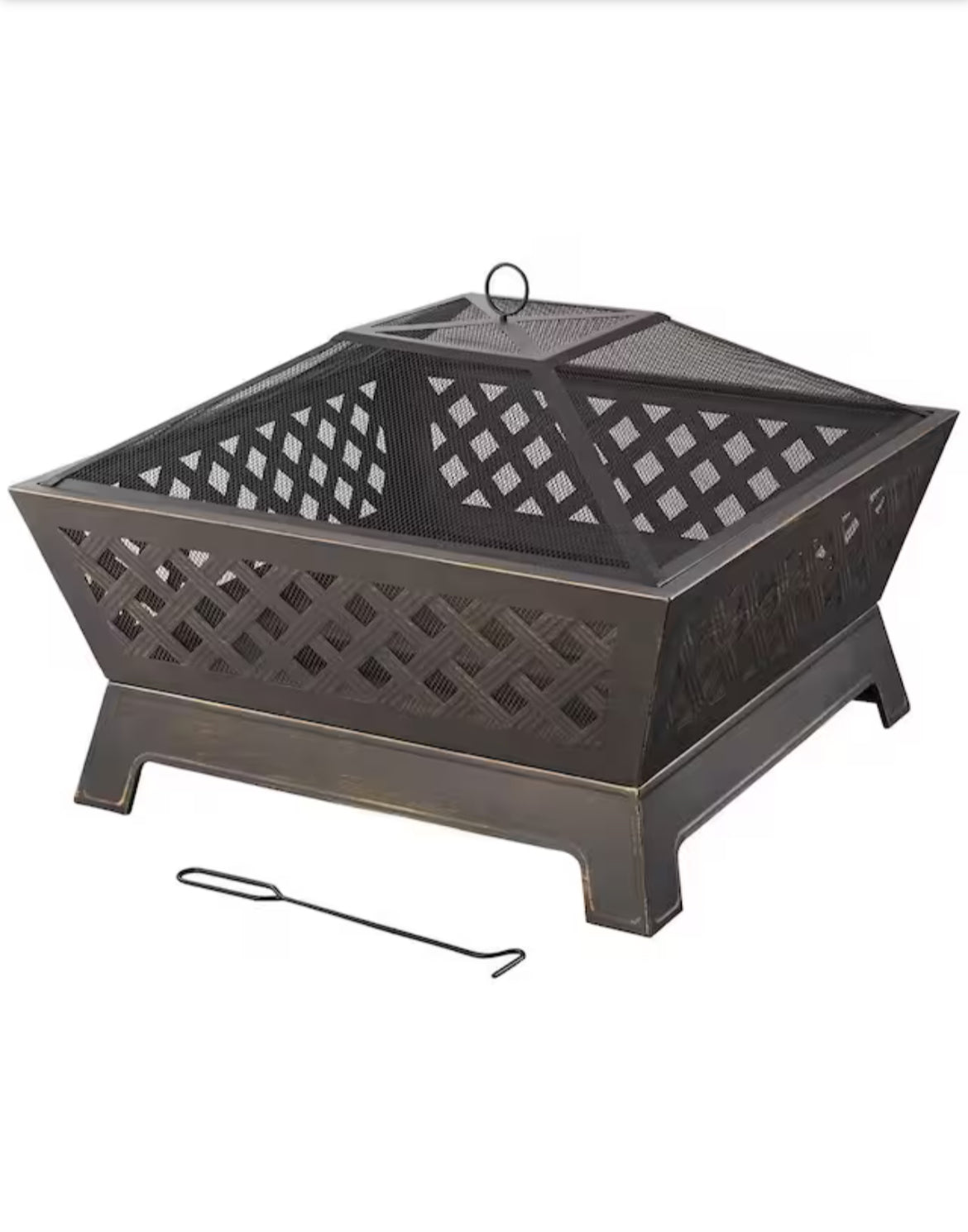 Tipton 34 in. Steel Deep Bowl Fire Pit in Oil Rubbed Bronze