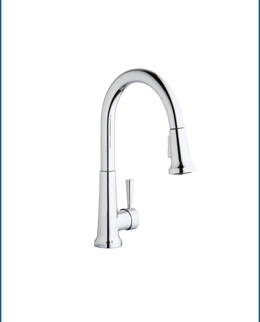 Elkay Everyday Single Hole Deck Mount Kitchen Faucet with Pull-down Spray Forward Only Lever Handle Chrome