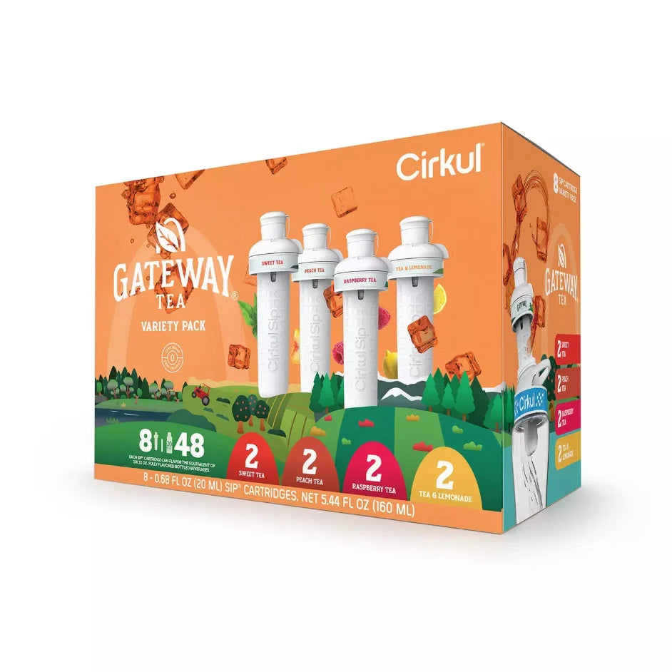 Cirkul Gateway Flavored Water Cartridge Variety Pack, 8 Pack