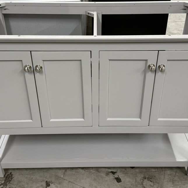 (H) Manchester 48" Gray Traditional Double Sink Bathroom Vanity