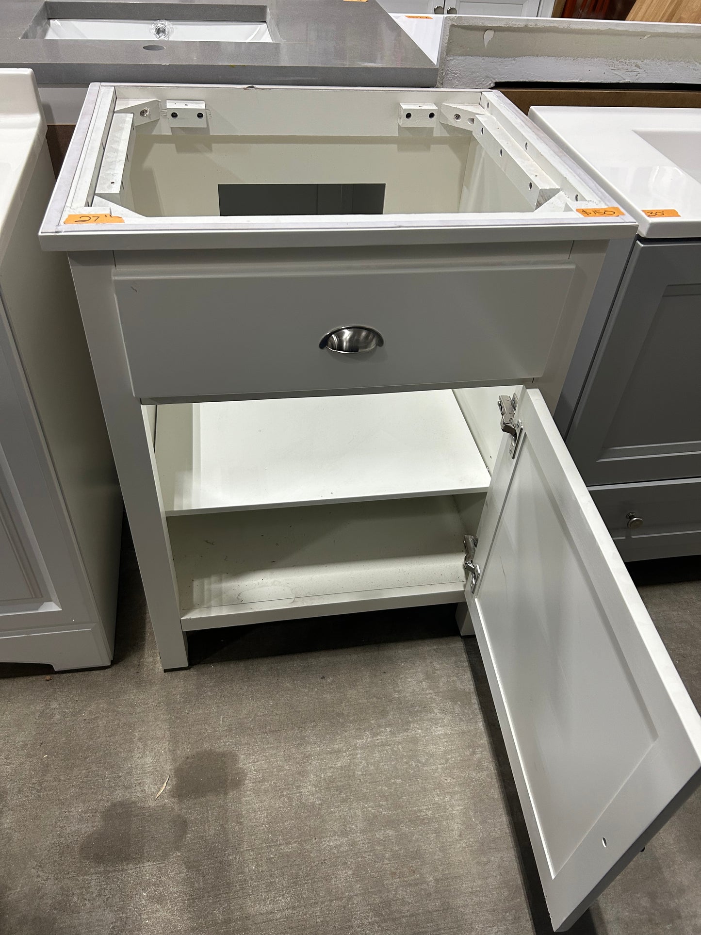 Ridgemore 28 in. W x 22 in. D x 35 in. H Single Sink Freestanding Bath Vanity in White No Top
