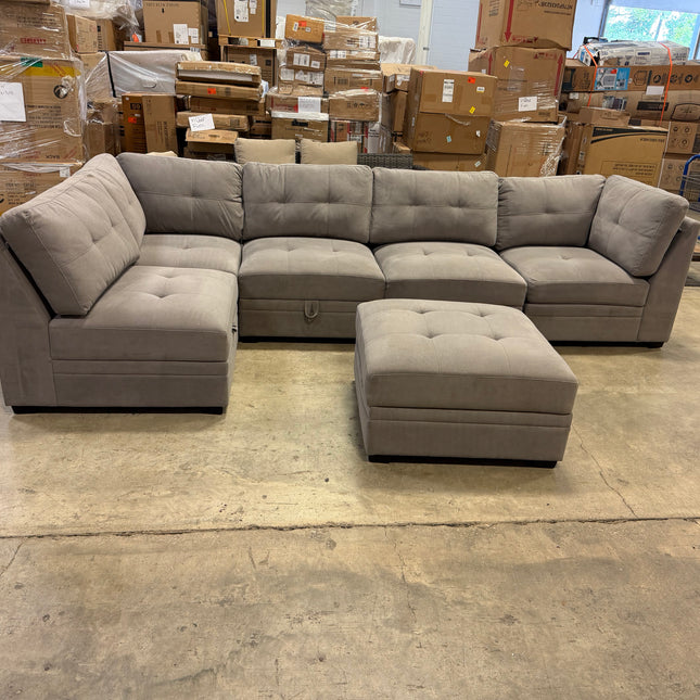 VAUGHNN MODULAR FAB SECTIONAL (has been cleaned)
