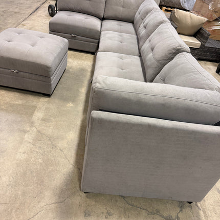 VAUGHNN MODULAR FAB SECTIONAL (has been cleaned)