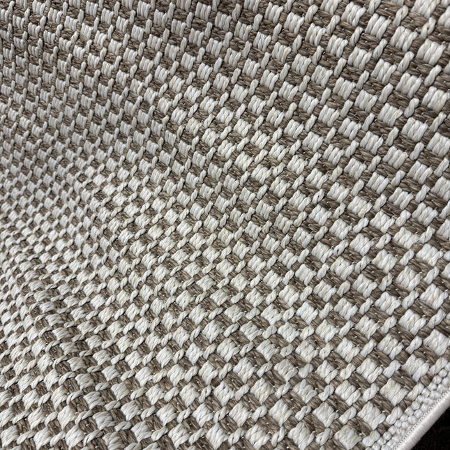 Sisal All-Weather Natural/Ivory 5ft. x 7ft. Solid Woven Indoor/Outdoor Area Rug