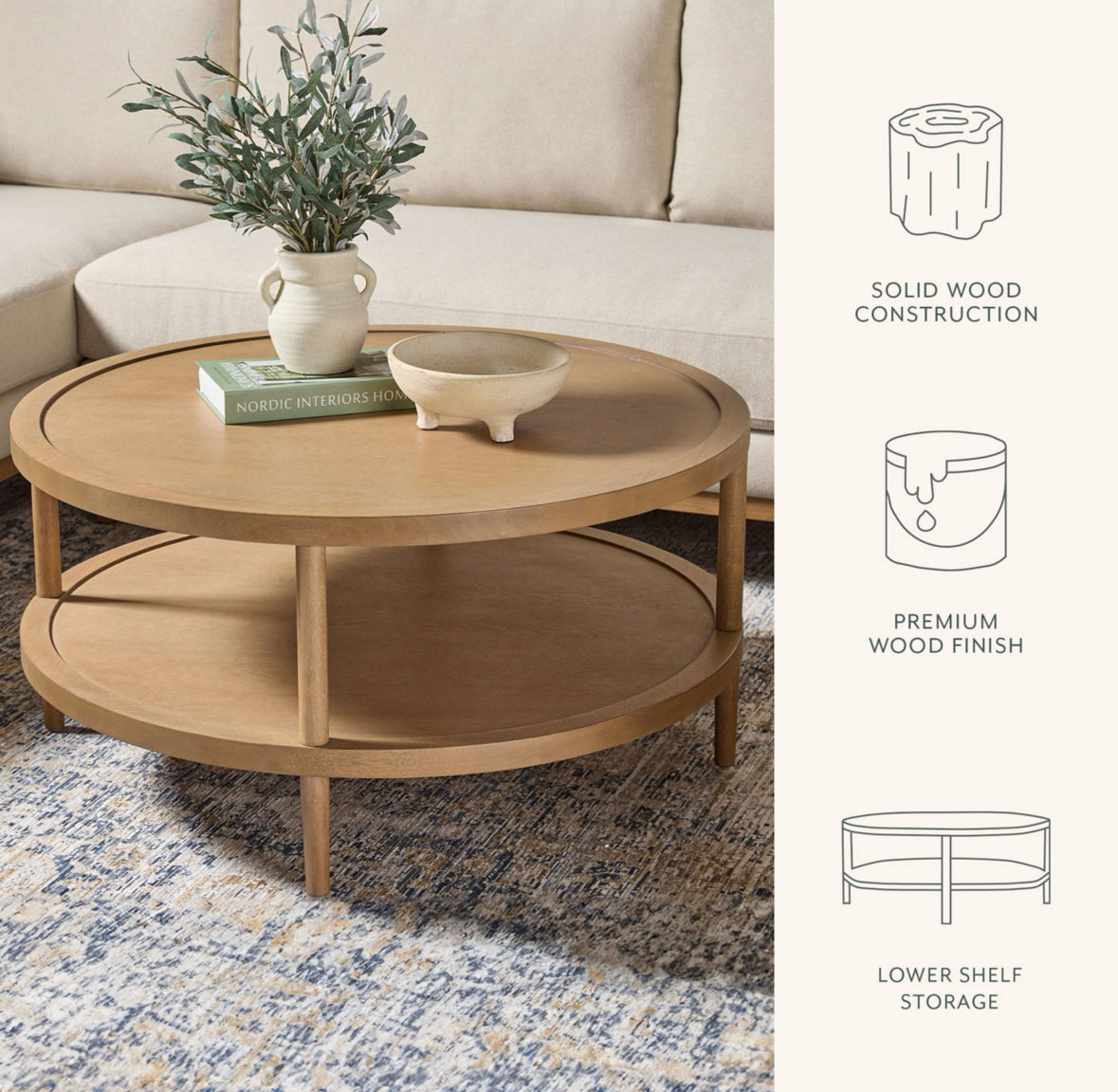 Becki Owens Charlotte Round Coffee Table