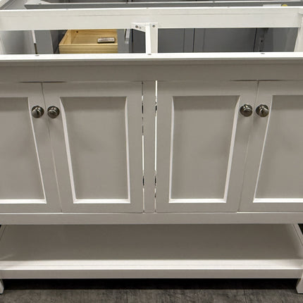 (K) Manchester 48" White Traditional Double Sink Bathroom Vanity