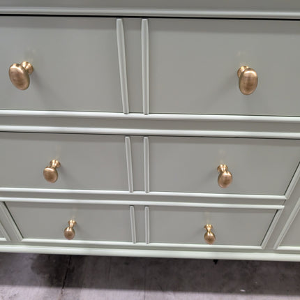 Collette 72 in. Double Sink Freestanding Bathroom Vanity in Moss Green with White Carrara Marble Top