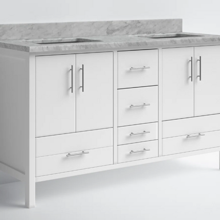 (Z) Kiara 60'' Double Bathroom Vanity with Top