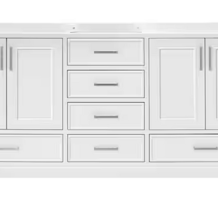 (AH) Ariel Stafford 72" Double Vanity in White