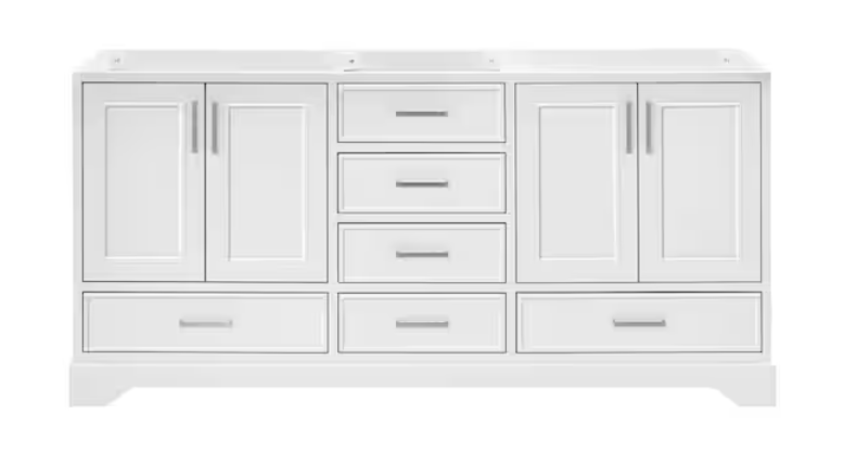 (AH) Ariel Stafford 72" Double Vanity in White