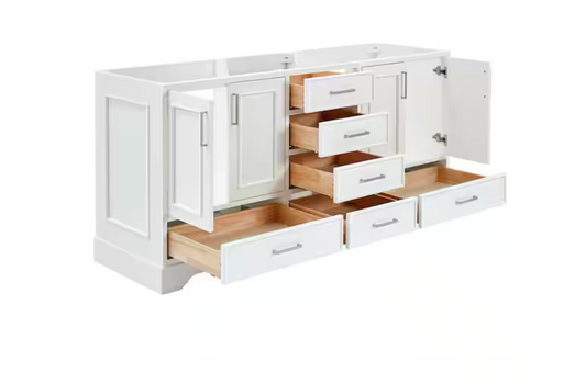 (AH) Ariel Stafford 72" Double Vanity in White