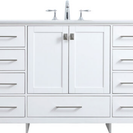 (AJ) Irene 54" Single Vanity White