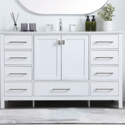 (AJ) Irene 54" Single Vanity White