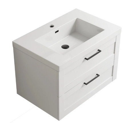 (AN) 30" Cosmo Wall Mounted (Floating) Vanity White