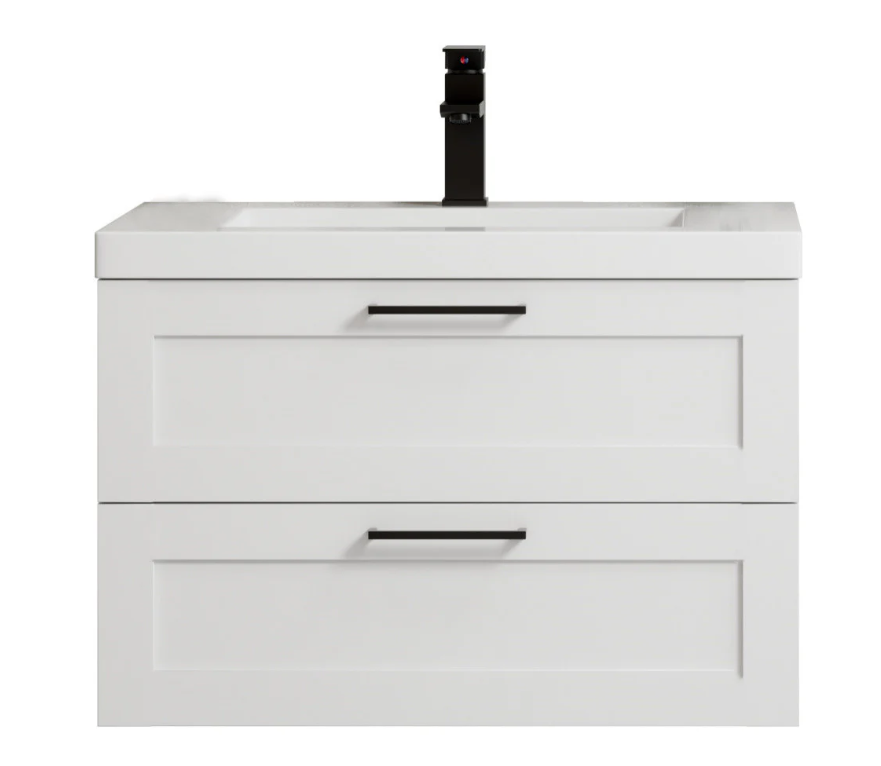 (AN) 30" Cosmo Wall Mounted (Floating) Vanity White