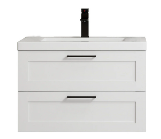 (AN) 30" Cosmo Wall Mounted (Floating) Vanity White