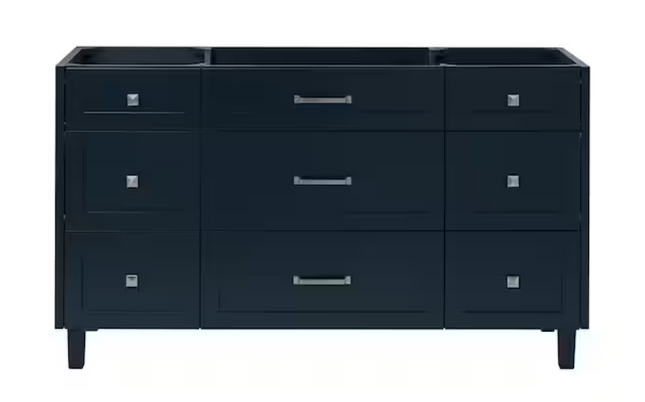 (AQ) Monroe 60" Double Vanity in Midnight Blue with Top