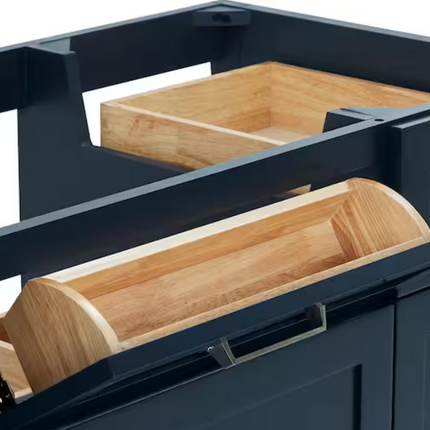 (AQ) Monroe 60" Double Vanity in Midnight Blue with Top