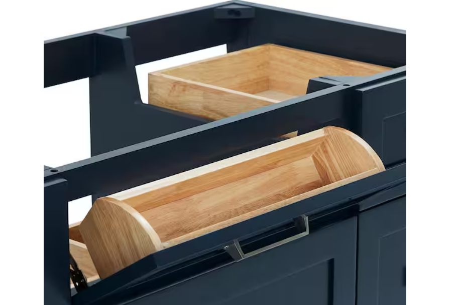 (AQ) Monroe 60" Double Vanity in Midnight Blue with Top