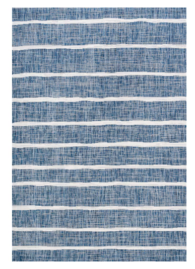 Santa Monica Colonia Berber Stripe 5 x 8 Navy/Ecru Rug