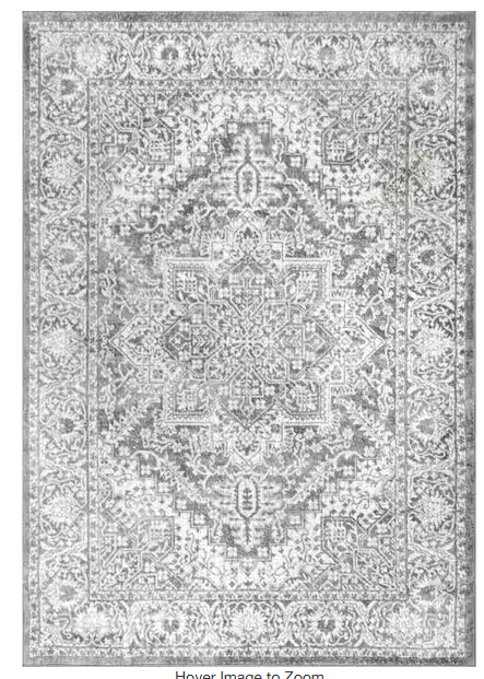 Modern Persian Light Gray 8'x10' Distressed Area Rug